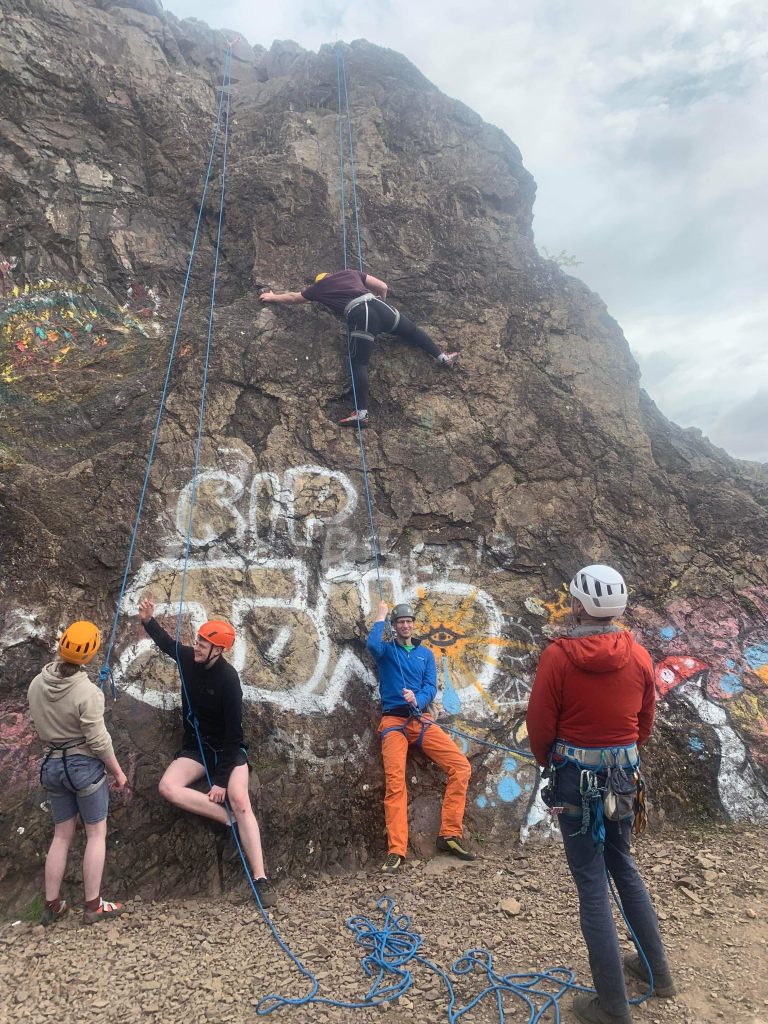 Group outdoor climbing sessions in Scotland